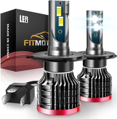 FITMOTORS front packaging showing bulbs and benefits for quick install