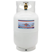 Flame King front view showing compact tank and stable base for reliable portability