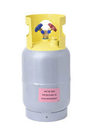 Flame King front view of 30LB cylinder showing capacity and durable finish benefit