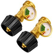 Flame King front view showing gauge face for quick fuel checks