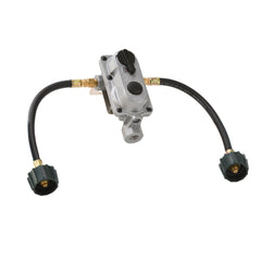 Flame King front view showing regulator body and ports for clear identification