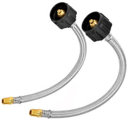 Flame King front view showing hose, ACME nut and NPT fitting for secure connection