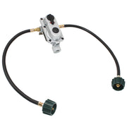 Flame King regulator front view showing controls and robust design benefit: reliable supply