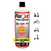 FlatOut bottle front label showing product name and benefit