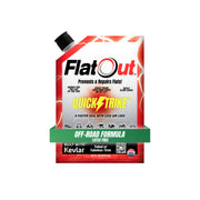 FlatOut pouch front view showing product and capacity benefit
