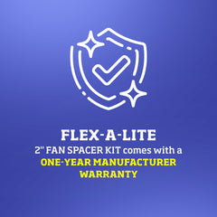 Flex-A-Lite spacer mounted on a fan assembly illustrating secure fit and protection