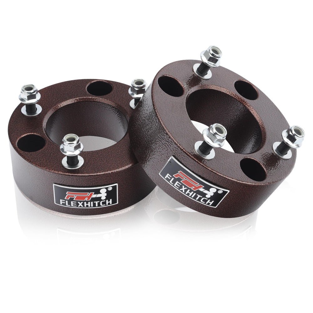 FlexHitch front spacers packaging showing brand and ready-to-install benefit