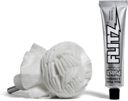 FLITZ buff ball front view showing attachment and benefit of quick drill conversion