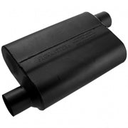 Flowmaster front view showcasing muffler profile and bold appearance
