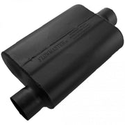 Flowmaster front view showing muffler shape and fit for aggressive tone
