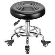 FLOLXNB front view of rolling stool showing compact stable base and padded seat for comfortable seating