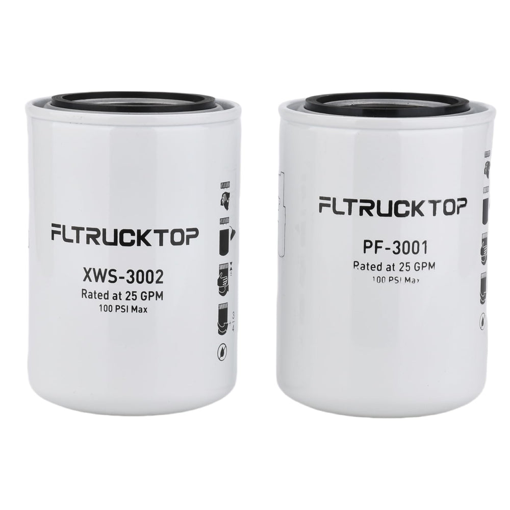 FLTRUCKTOP front packaging showing two replacement filters and labeling benefits