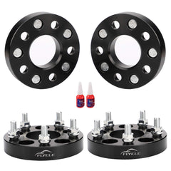 FLYCLE front view of 1-inch spacer set showing kit contents and benefit of complete hardware