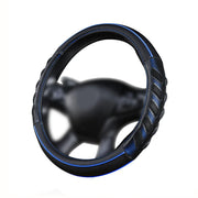 Flying Banner front view showing blue-black steering wheel cover and sporty styling