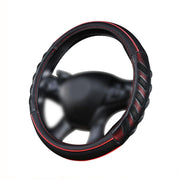 Flying Banner front view of red black cover showing sporty look and easy install benefit