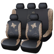 Flying Banner front seat full view showing stylish leopard brown design and protection
