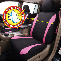 Flying Banner headrest detail highlighting secure attachment and neat trim