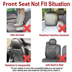 Flying Banner covers installed in SUV front seats demonstrating neat fit
