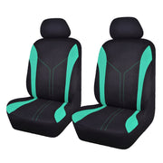 Flying Banner front view showing cover on seat and sporty black-green look
