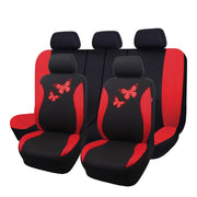 Flying Banner full set on front and rear seats showing cohesive style and protection