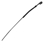 Flylin front view of dipstick showing full length and black handle benefit accurate readings