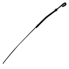 Flylin front view of dipstick showing full length and black handle benefit accurate readings