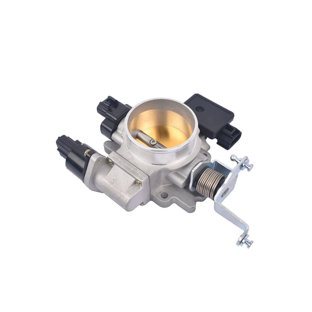 Flynsu throttle body front view showing clean casting and butterfly valve benefit improved airflow