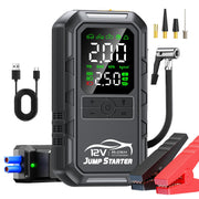 FMOOO front view showing compact jump starter and portable design benefit