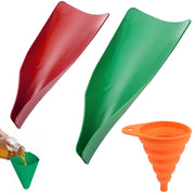 Foivieide front view of three-piece funnel kit showing sizes and packaging for quick identification