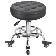 FLOLXNB front view showing compact rolling stool and comfortable PU seat