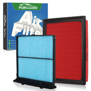 Forccord cabin and engine filter kit front packaging with clear contents and compatibility