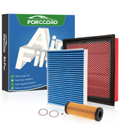 Forccord kit front packaging showing three filters and fitment for Ford F-150 benefit convenience
