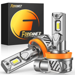 FORENNER front view pack of 2 bulbs shows quick plug-in convenience