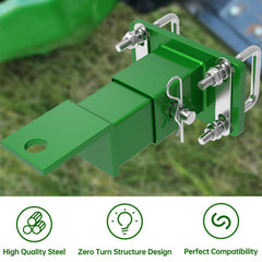ForoGore receiver towing lawn sweeper showing practical equipment compatibility