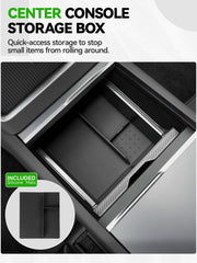 Foronetry armrest storagebox open for extra space and easy access