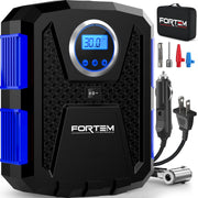 FORTEM front view compact air compressor showing portability and quick access