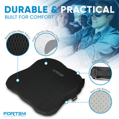 FORTEM installed in car demonstrating improved posture and seating comfort