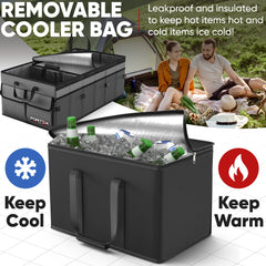 FORTEM insulated cooler close-up demonstrating 20L capacity and temperature retention benefit