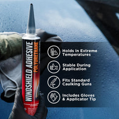 FORTIVO applicator tip and gloves displayed for cleaner, more precise adhesive application