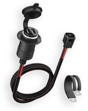 Foruly front-mounted charger on CRF showing compact profile and easy access