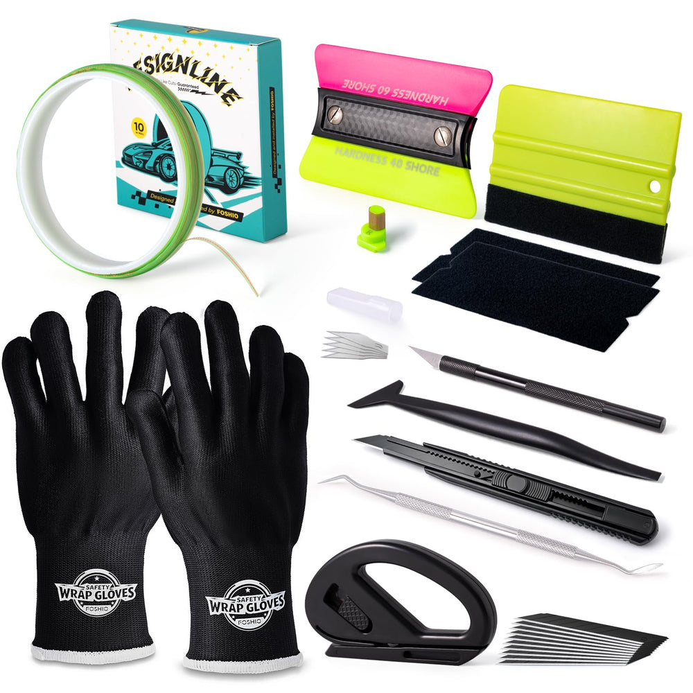 FOSHIO front packaging kit showing contents for complete wrap benefit