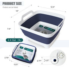 FOSJGO basin folded flat for compact storage saving cabinet space