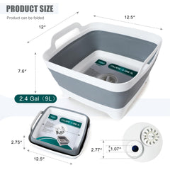 FOSJGO basin in use washing dishes to illustrate practical kitchen cleaning and portability