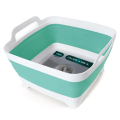 FOSJGO front view of collapsible basin showing full capacity and compact footprint