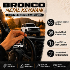 FOUR WHEEL BEAST keychain attached to backpack loop for easy carry advantage