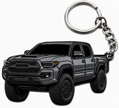 FOUR WHEEL BEAST front view of Tacoma keychain showing styling and durability