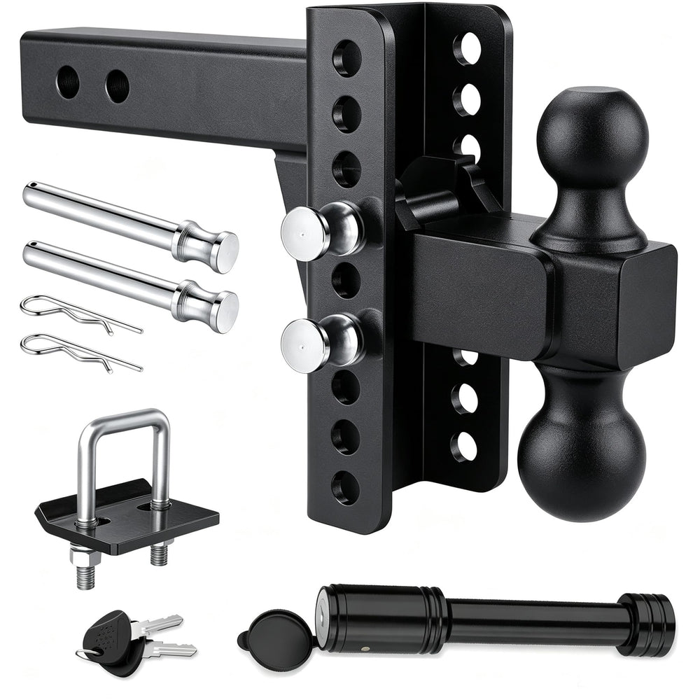 fouwick front view dual ball hitch showing dual towing options and sturdy design