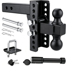 fouwick front view dual ball hitch showing dual towing options and sturdy design