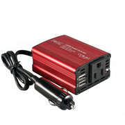 FOVAL front view classic red showing AC outlet and USB for versatile charging