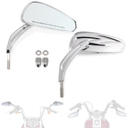 FOVPLUE front view of handlebar mirrors showing compact fit and improved rear visibility